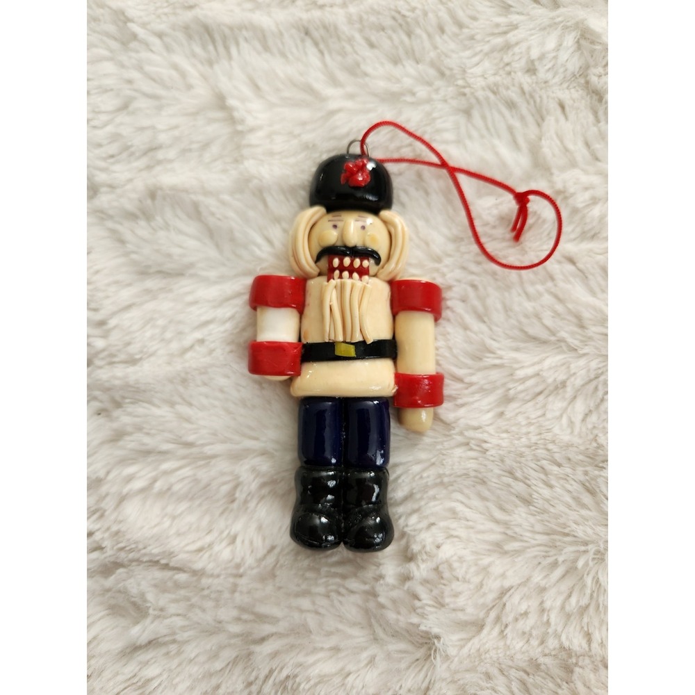 Vintage Grandeur Noel Claydough Christmas Ornament Toy Soldier
